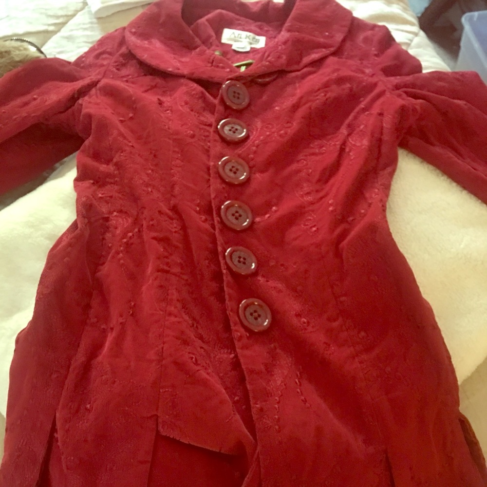 Red embroidered jacket